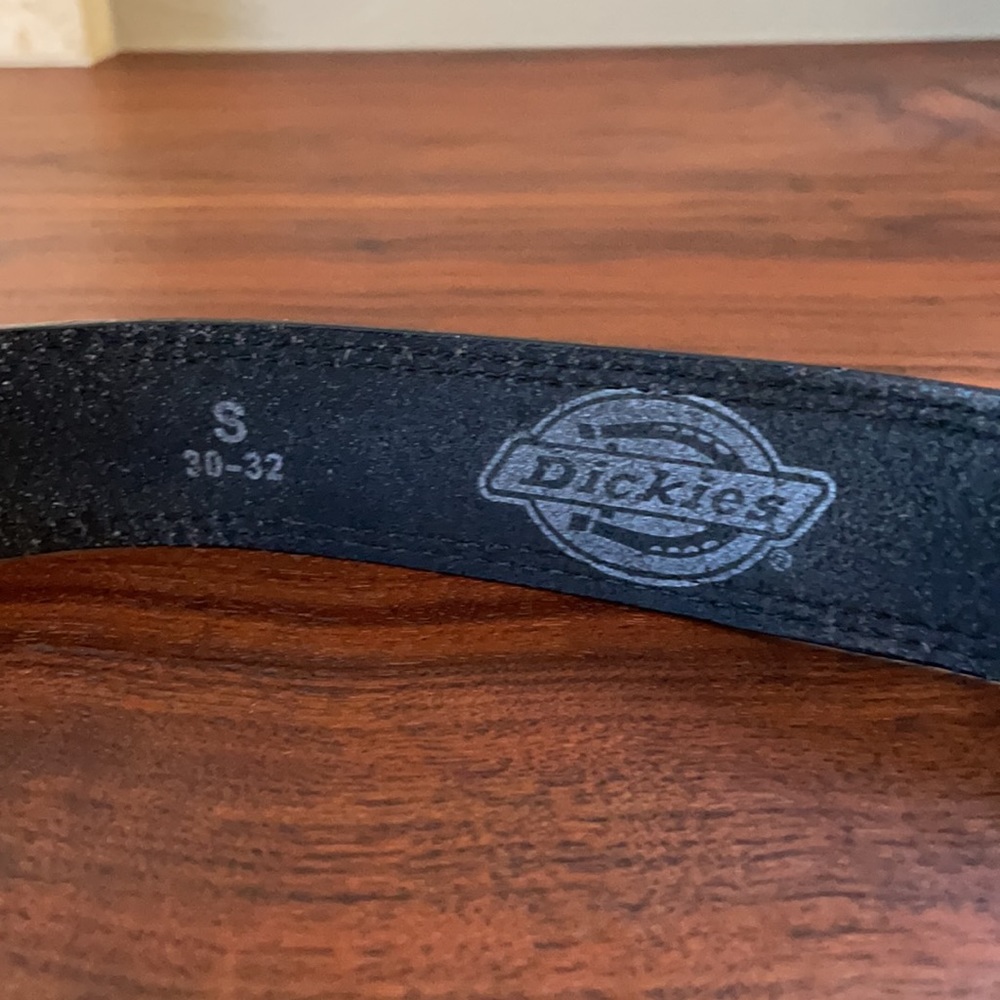 Dickies Vintage Black Leather Belt, Size Small, 30-32